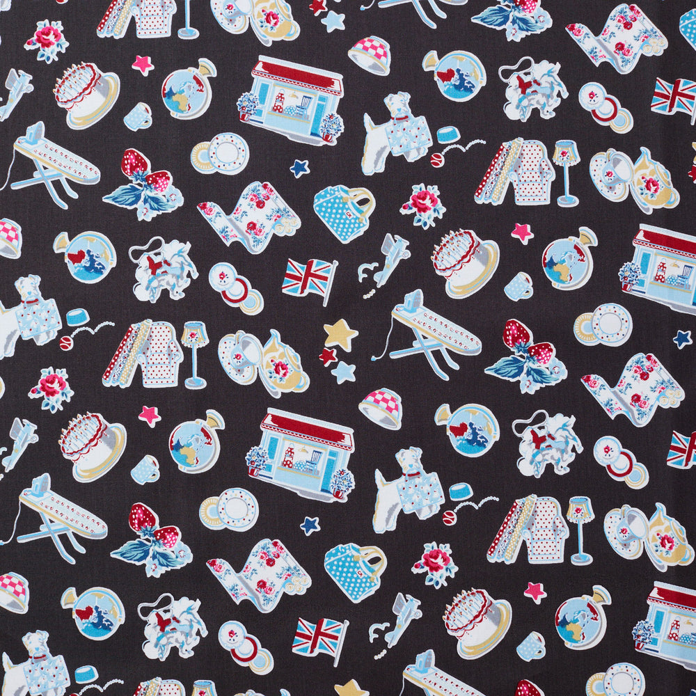 (無料サンプル)Cath Kidston / キャス キッドソン Cath Icons ～綿100％シーチング～ GRX-9100-1A-sample