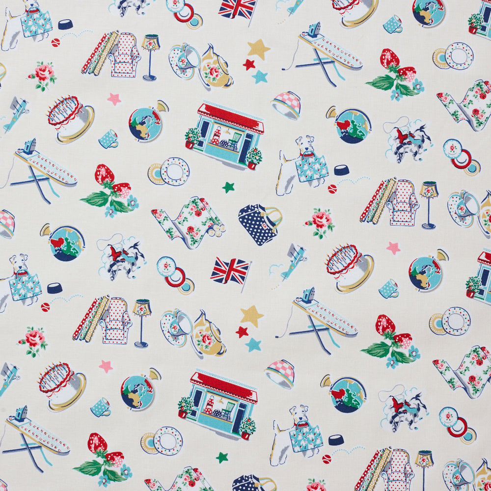 (無料サンプル)Cath Kidston / キャス キッドソン Cath Icons ～綿100％シーチング～ GRX-9100-1A-sample