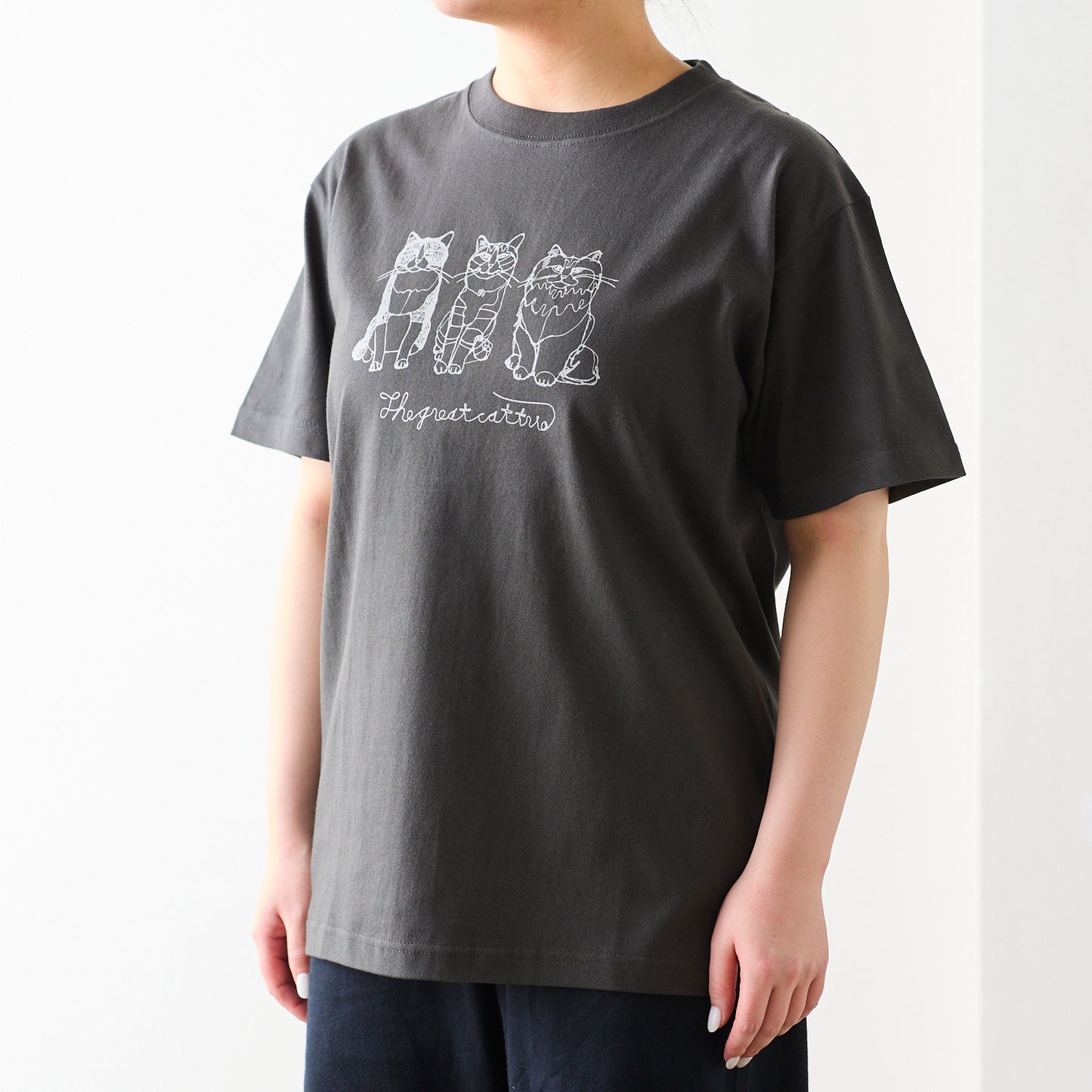 【＋HAyU】Tシャツ 綿100％ ～キャットトリオ～ - cocca