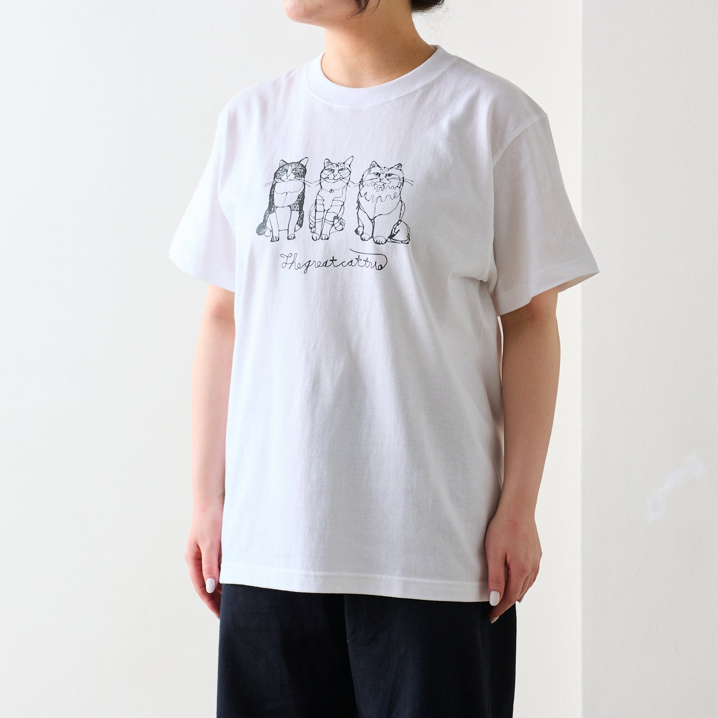 【＋HAyU】Tシャツ 綿100％ ～キャットトリオ～ - cocca