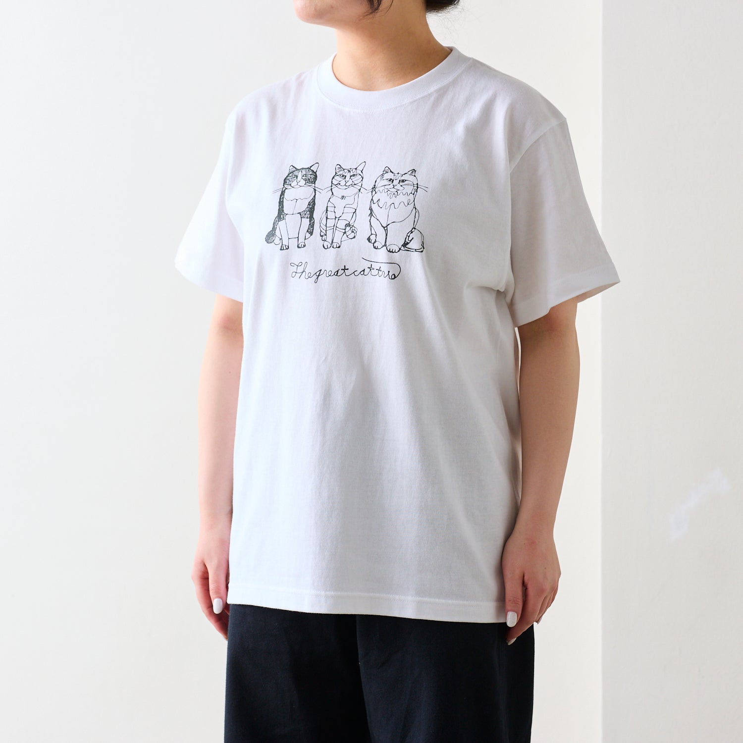 【＋HAyU】Tシャツ 綿100％ ～キャットトリオ～ - cocca