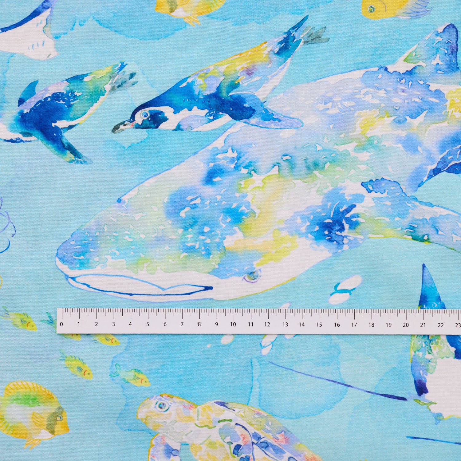 (無料サンプル)【直営店限定】Hiroe/瀧川裕恵 Aquarium Animals ～綿100%シーチング～ - cocca