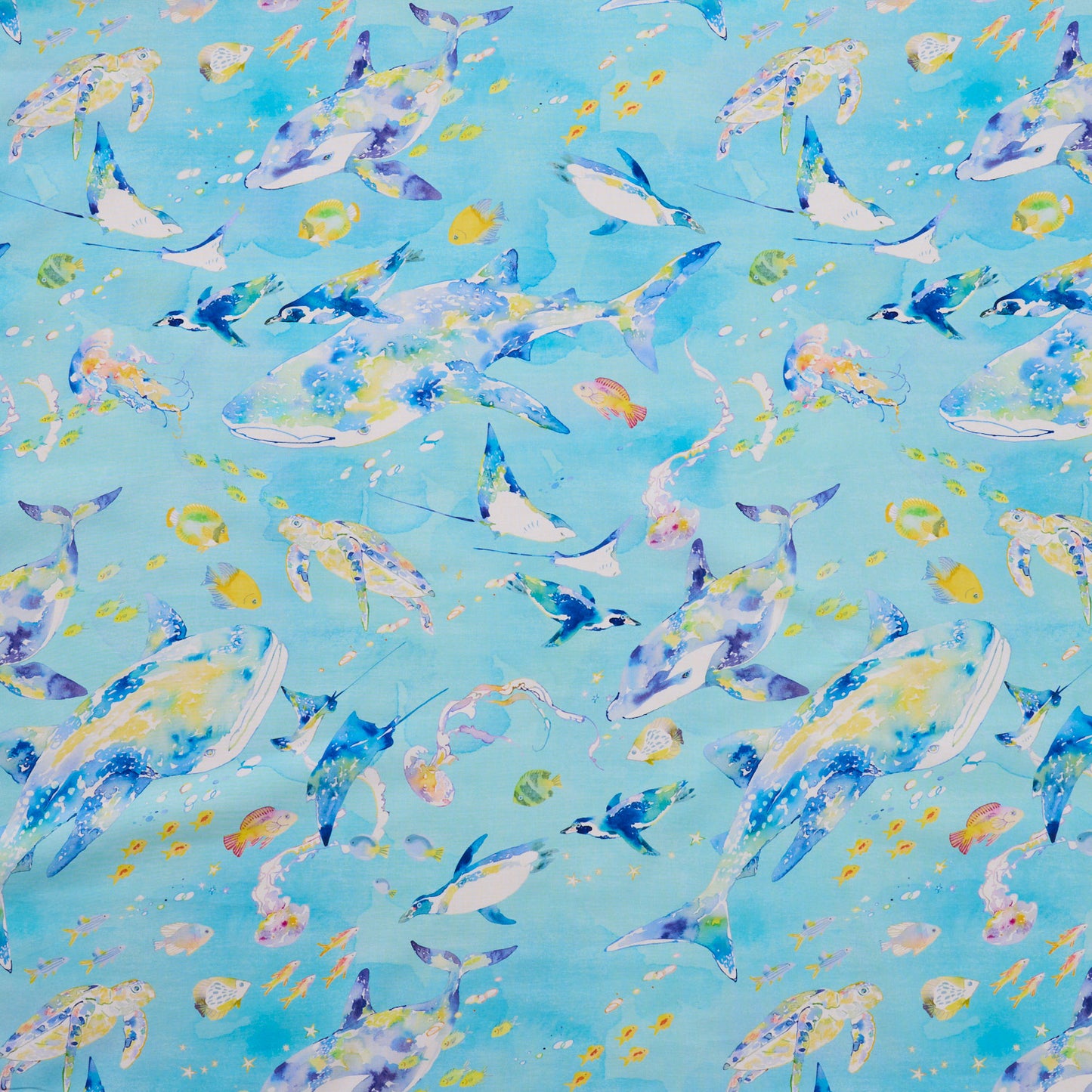 (無料サンプル)【直営店限定】Hiroe/瀧川裕恵 Aquarium Animals ～綿100%シーチング～ - cocca