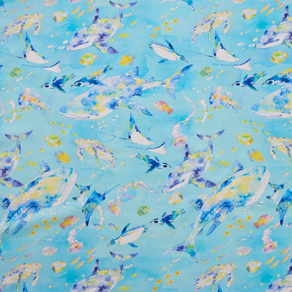 (無料サンプル)【直営店限定】Hiroe/瀧川裕恵 Aquarium Animals ～綿100%シーチング～ - cocca