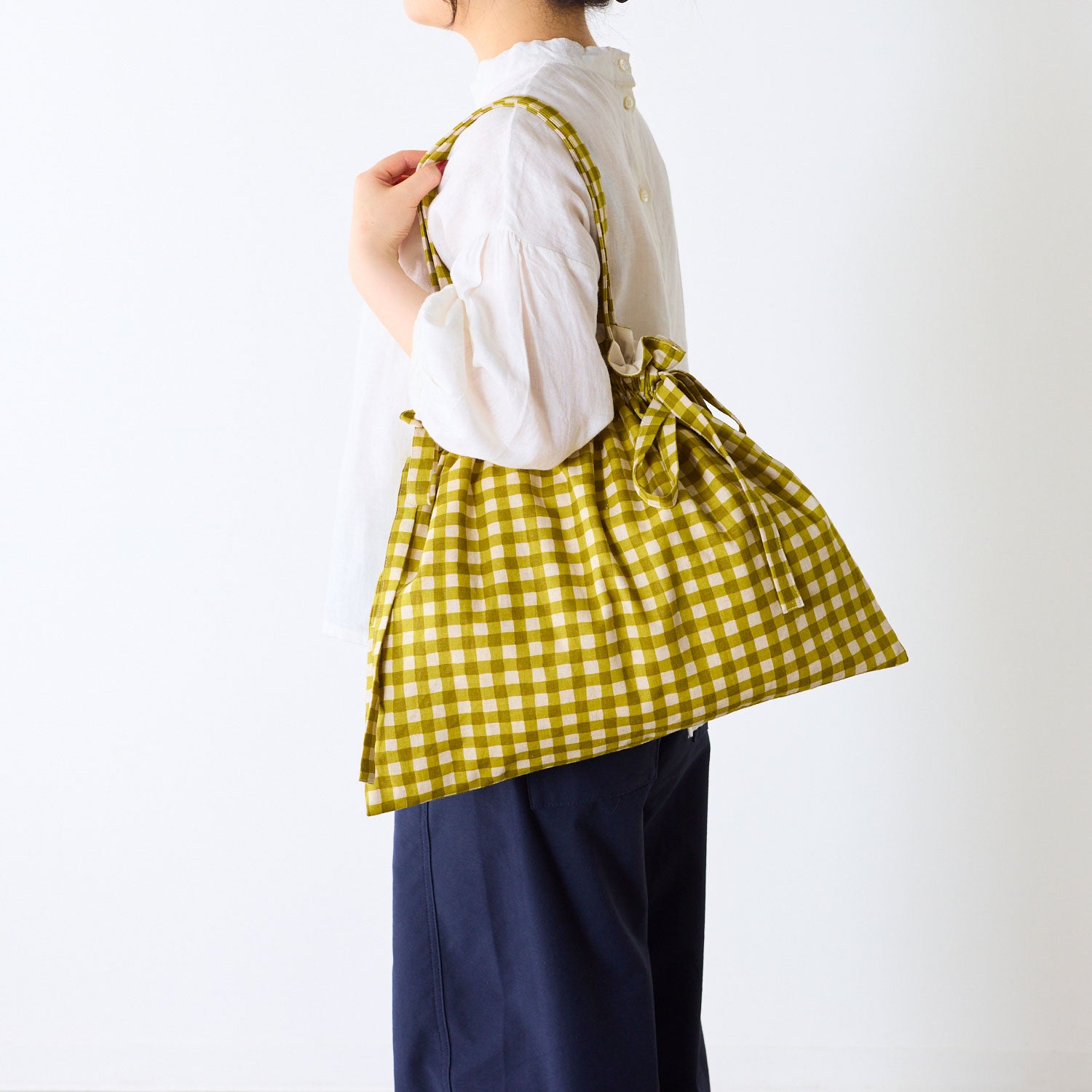 【coccaのお仕立て受注会】巾着トートバッグ ※生地代別 - cocca