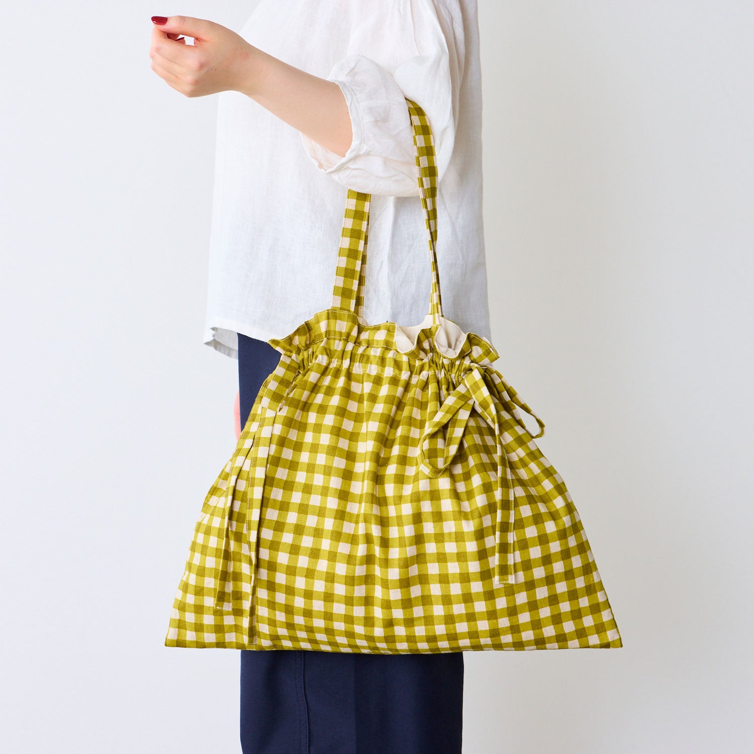 【coccaのお仕立て受注会】巾着トートバッグ ※生地代別