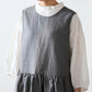 【cocca for】日に日になじむ、綿麻シャンブレーエプロンワンピース