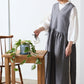 【cocca for】日に日になじむ、綿麻シャンブレーエプロンワンピース