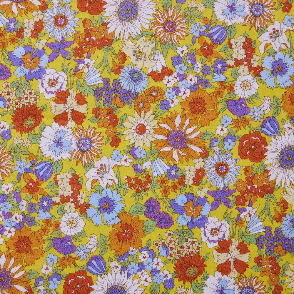 【SALE】レトロコレクション colorful flower（綿100％ローン） NFA-1000-2A