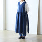 【cocca for】日に日になじむ、綿麻シャンブレーエプロンワンピース