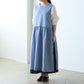 【cocca for】日に日になじむ、綿麻シャンブレーエプロンワンピース