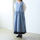 【cocca for】日に日になじむ、綿麻シャンブレーエプロンワンピース