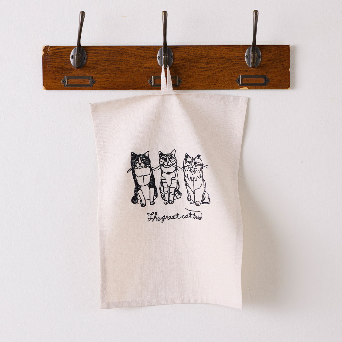 【＋HAyU】刺繡ふきん ～キャットトリオ～