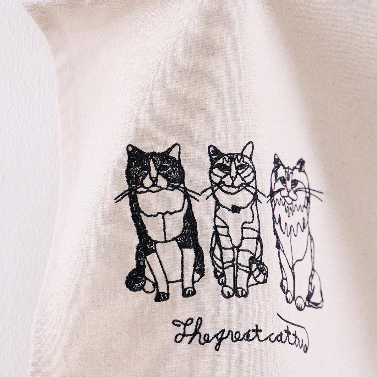 【＋HAyU】刺繡ふきん ～キャットトリオ～