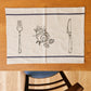 ＋HAyU fabric -kitchen fabrics- コットンリネン刺繍ランチョンマット