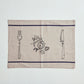 ＋HAyU fabric -kitchen fabrics- コットンリネン刺繍ランチョンマット