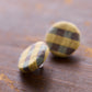 フラットくるみボタン 6個セット ～サッカーギンガム～ 10mm / 12mm - cocca