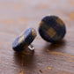 フラットくるみボタン 6個セット ～サッカーギンガム～ 10mm / 12mm - cocca