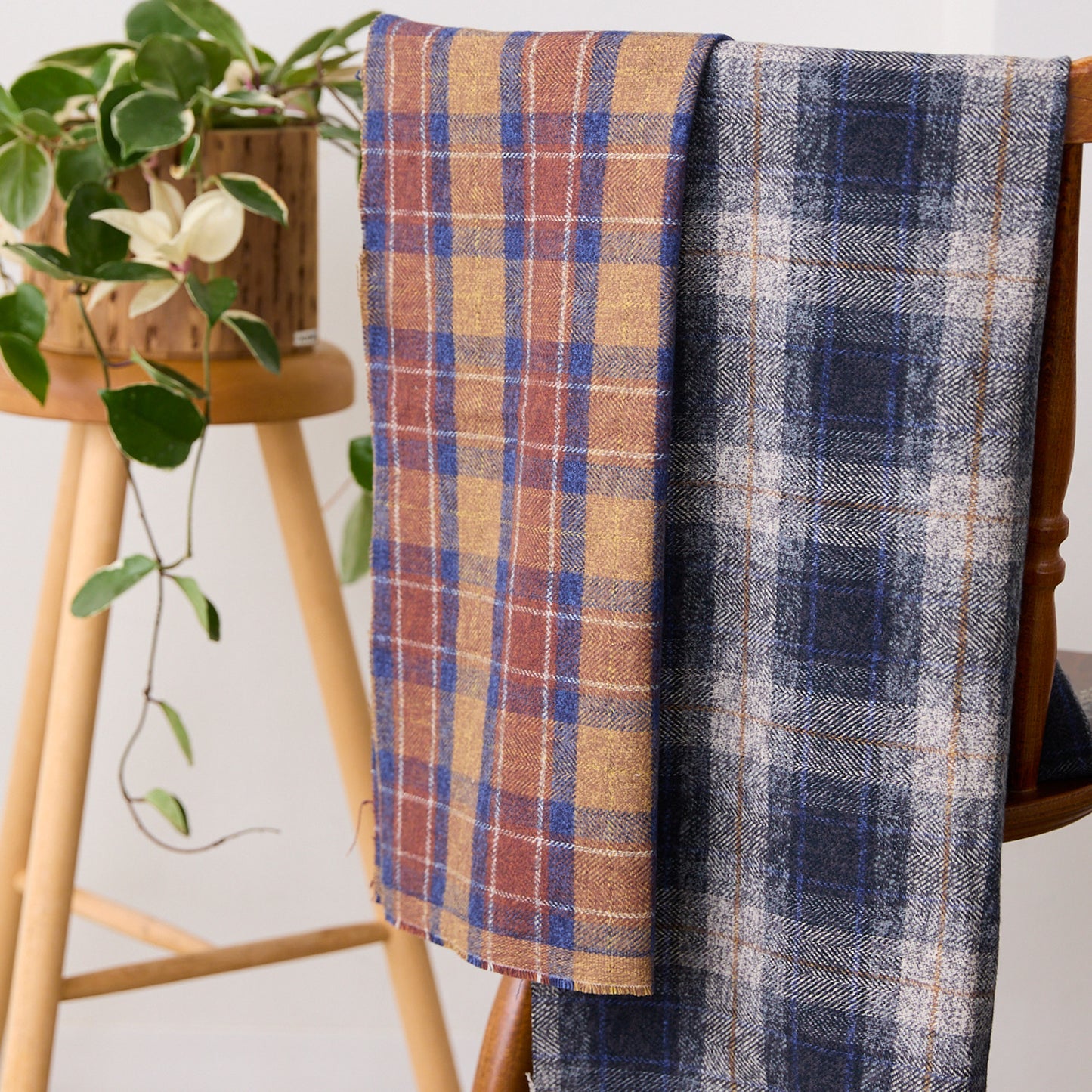 へリンボンタータンチェック ～綿100％～