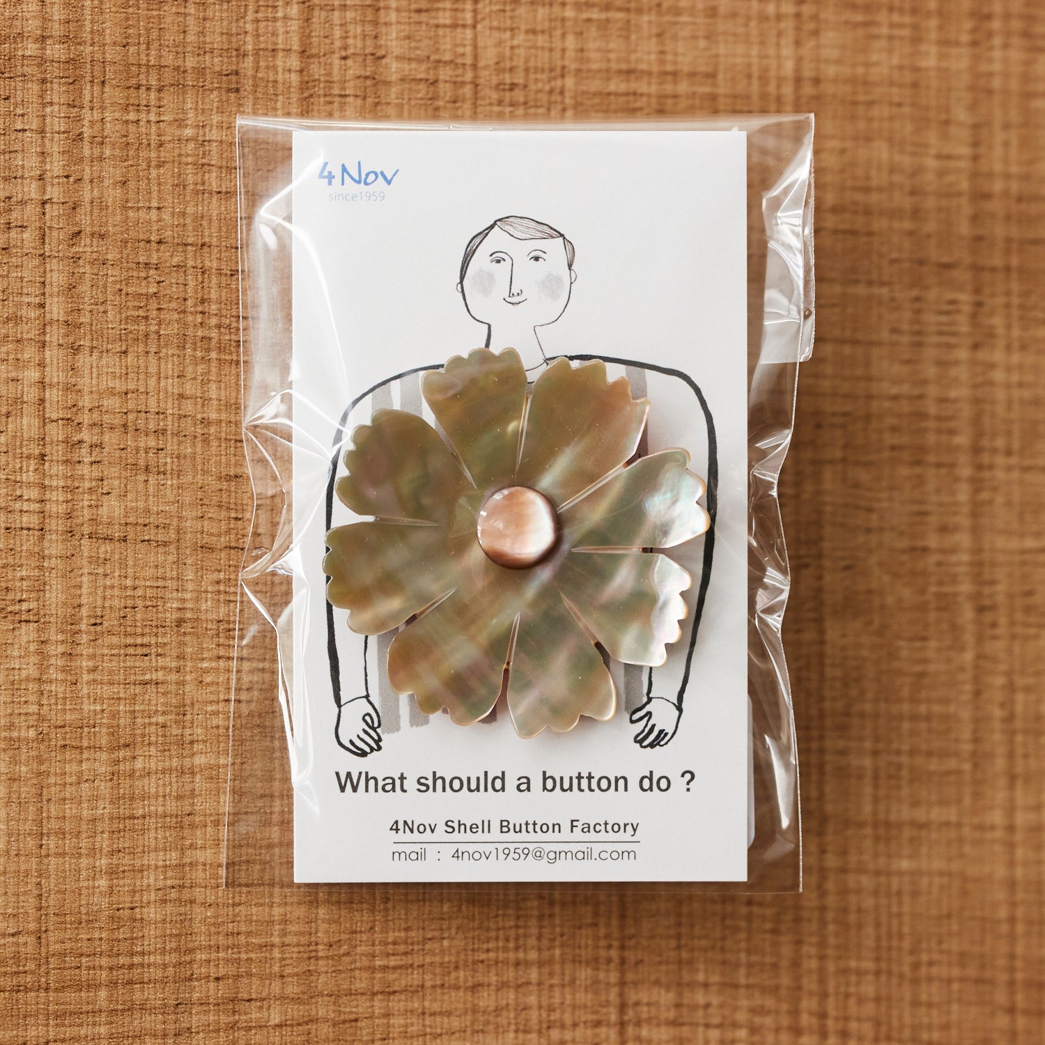 cocca(コッカ) ｜生地通販｜4Nov 貝ブローチ 花