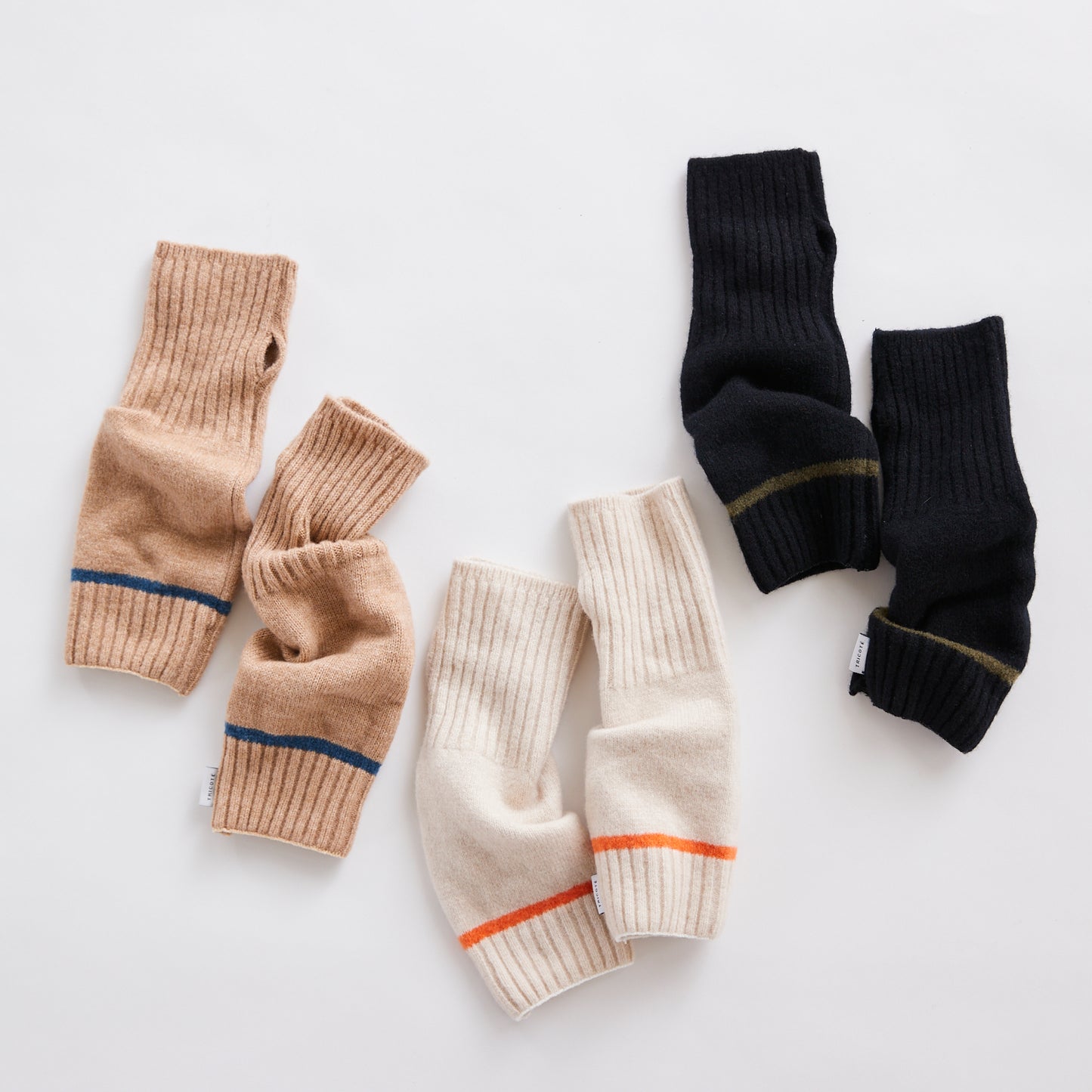 TRICOTÉ -LINE RIB ARM WARMERS- ラインリブアームウォーマー