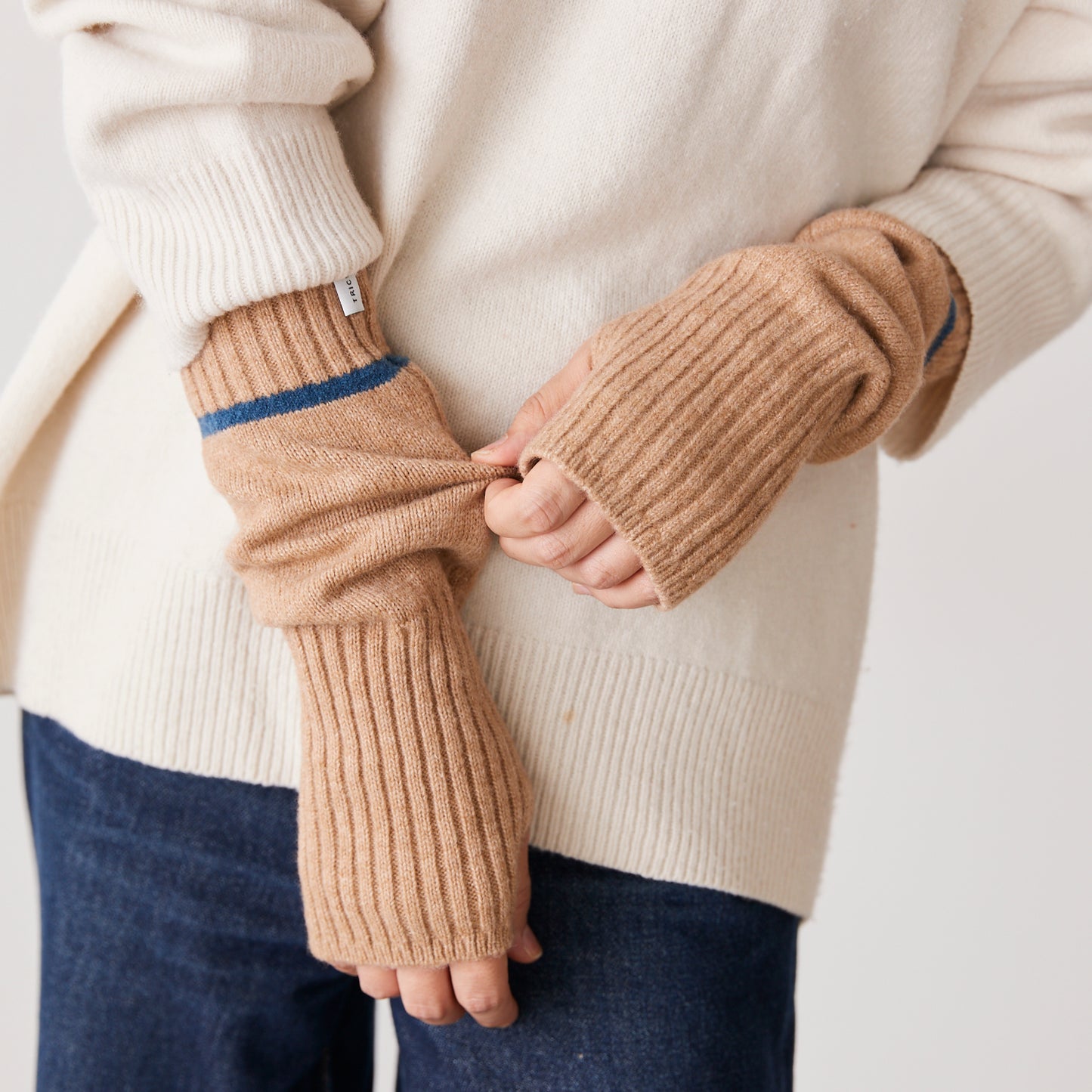 TRICOTÉ -LINE RIB ARM WARMERS- ラインリブアームウォーマー
