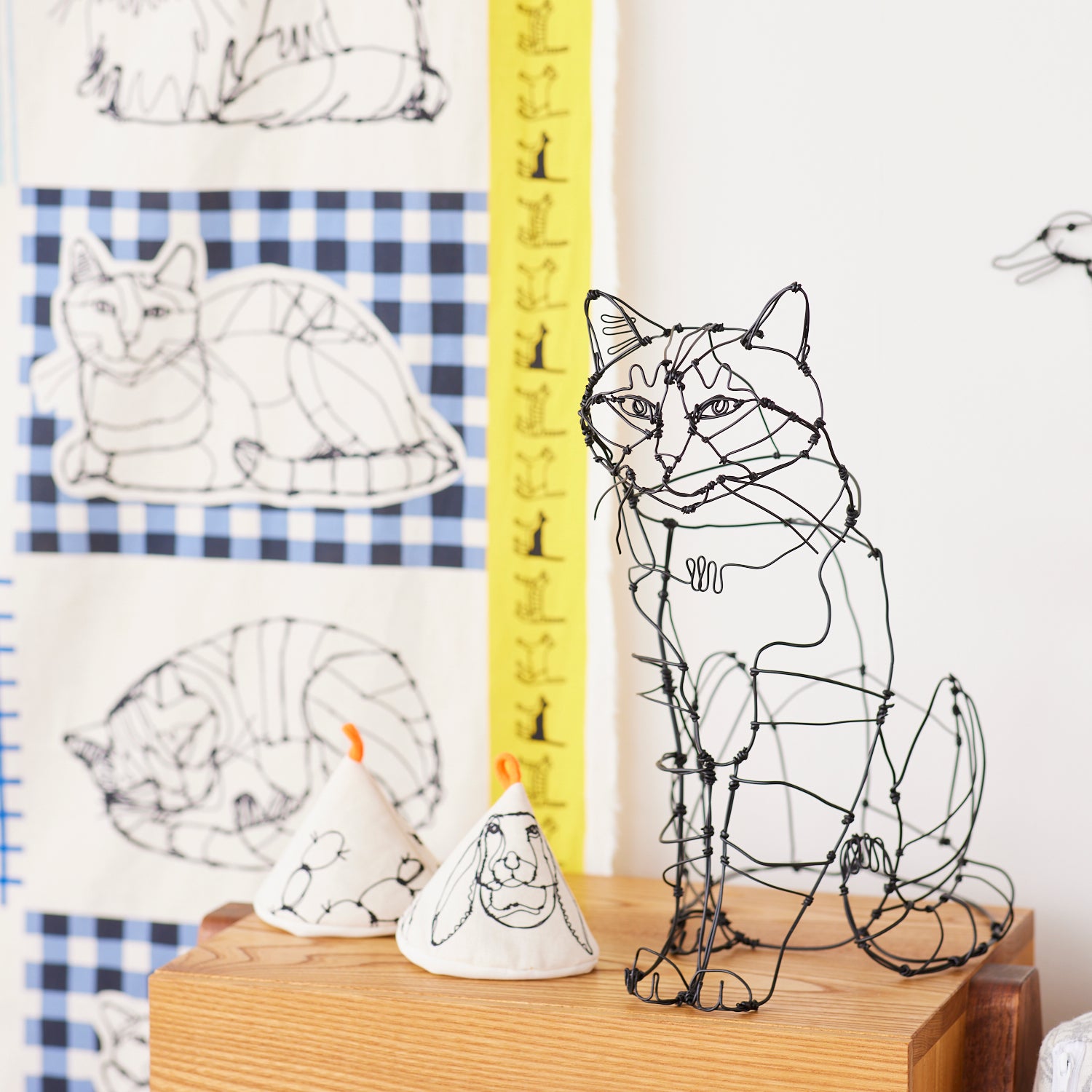 ＋HAyU fabric ～HAyU CAT～パネル生地 綿麻キャンバス - cocca