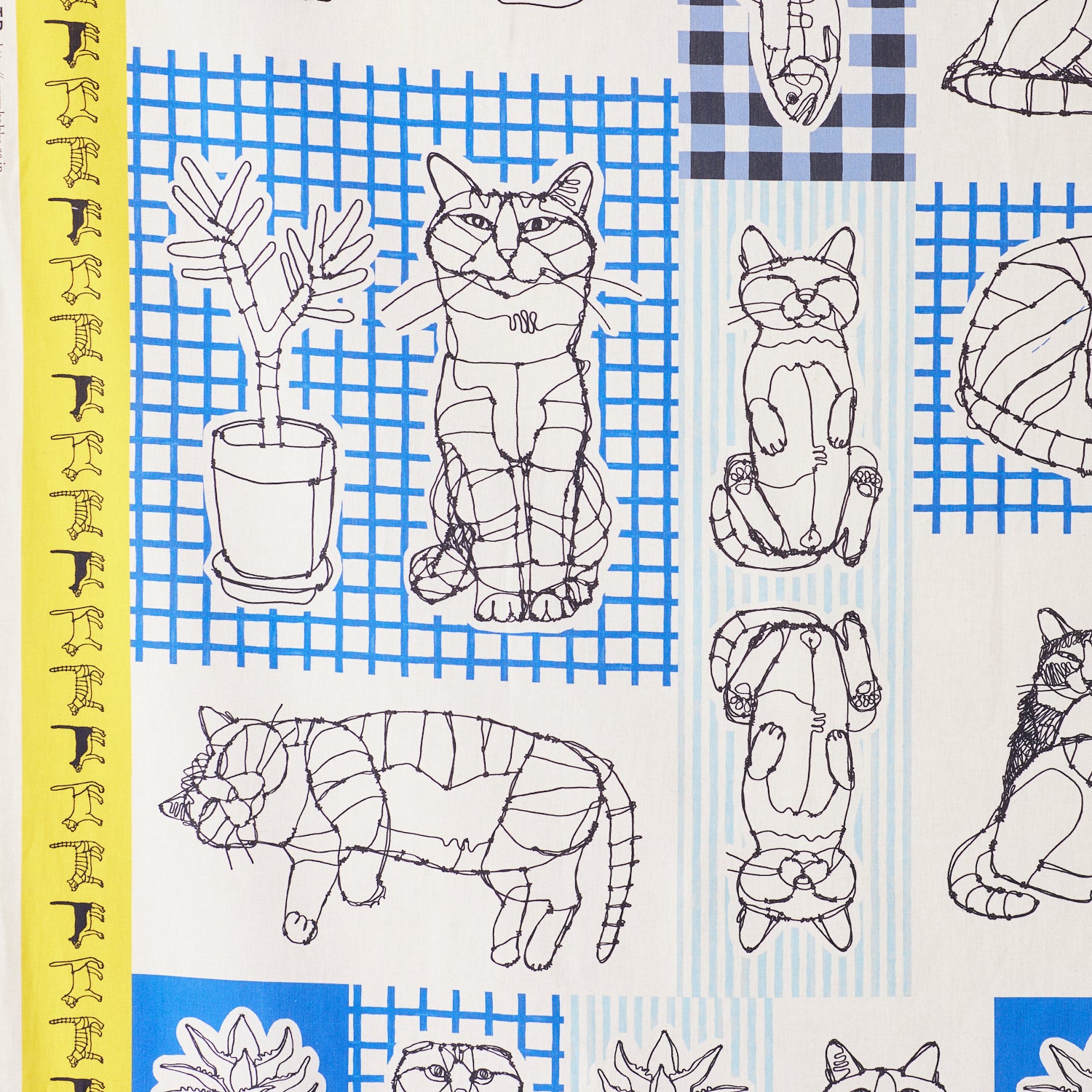 ＋HAyU fabric ～HAyU CAT～パネル生地 綿麻キャンバス - cocca