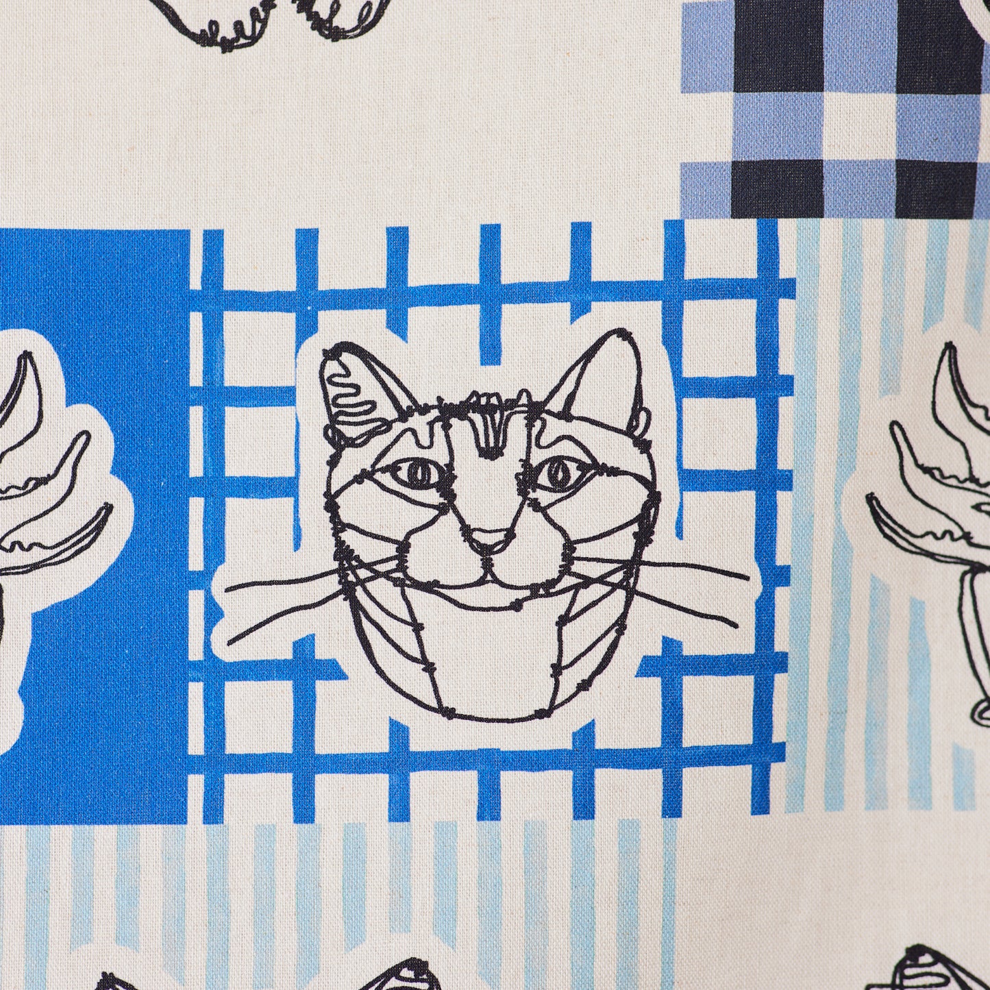＋HAyU fabric ～HAyU CAT～パネル生地 綿麻キャンバス - cocca