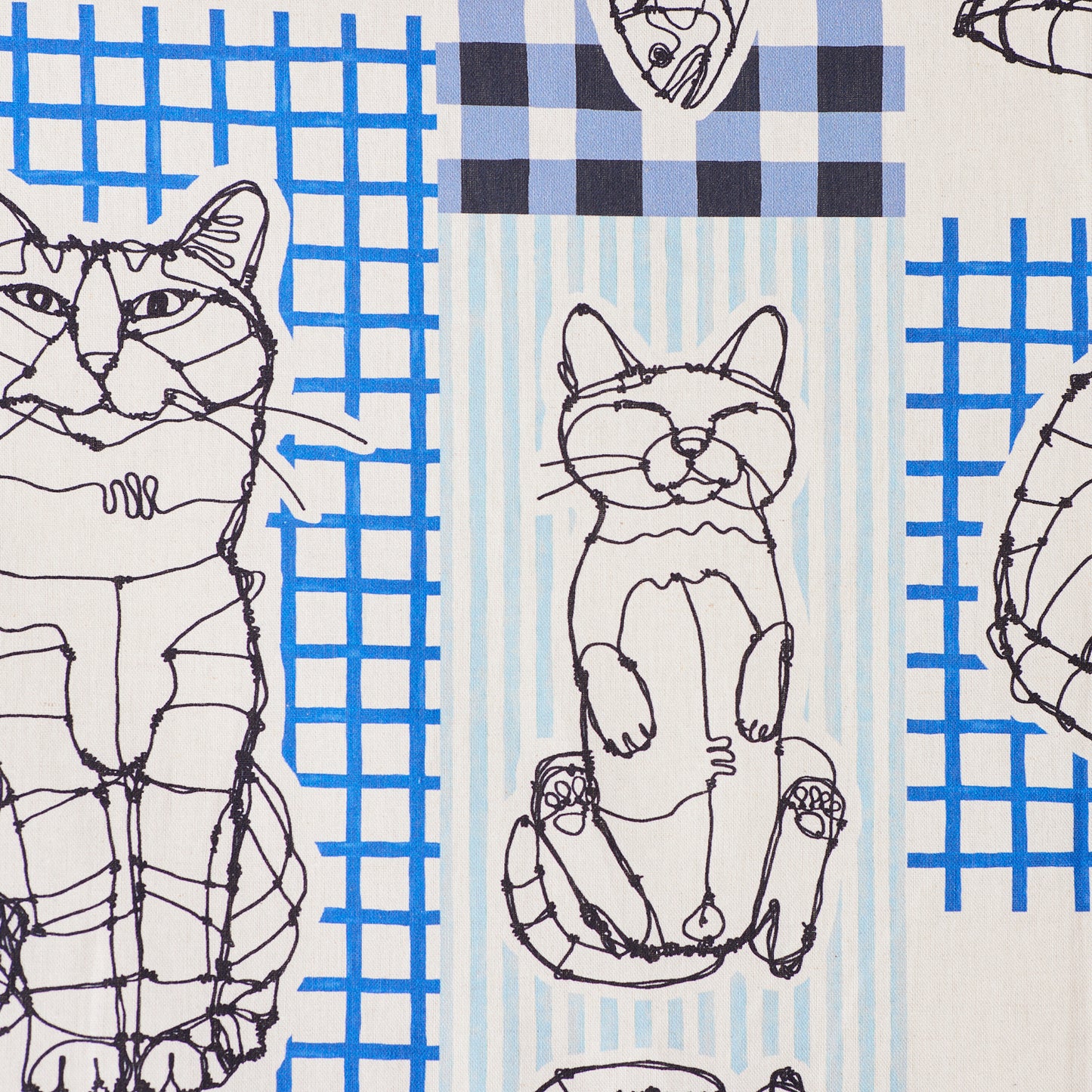 ＋HAyU fabric ～HAyU CAT～パネル生地 綿麻キャンバス - cocca