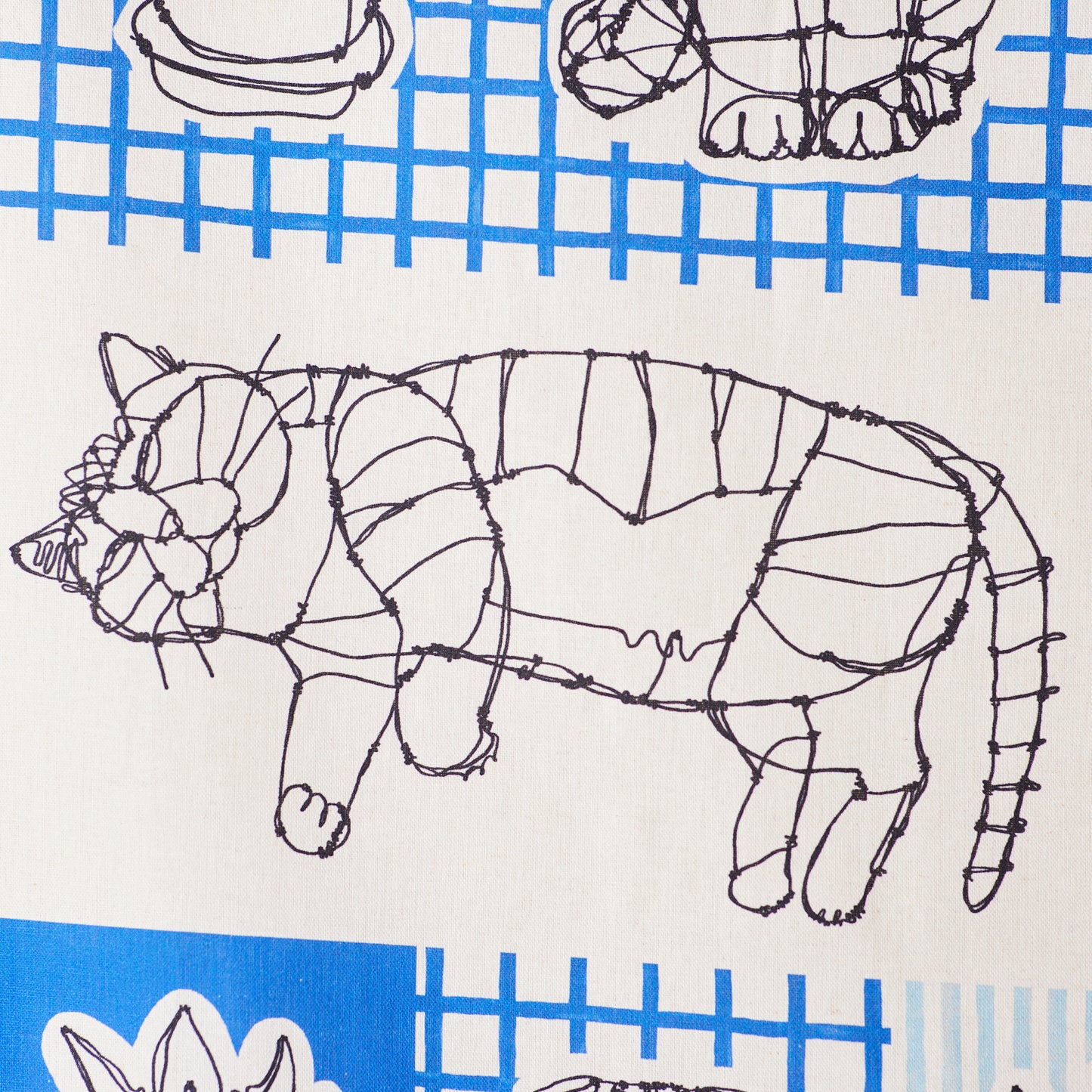 ＋HAyU fabric ～HAyU CAT～パネル生地 綿麻キャンバス - cocca