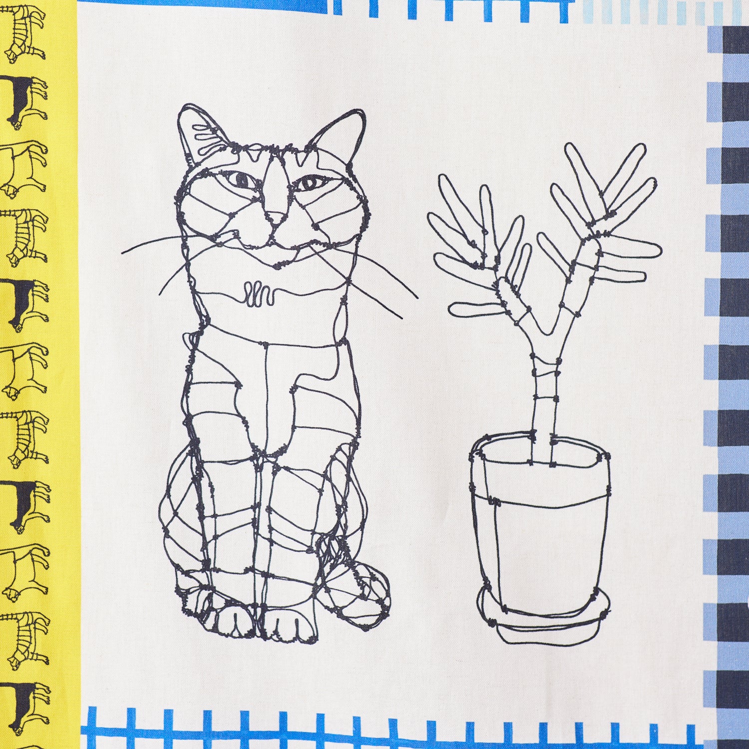 ＋HAyU fabric ～HAyU CAT～パネル生地 綿麻キャンバス - cocca