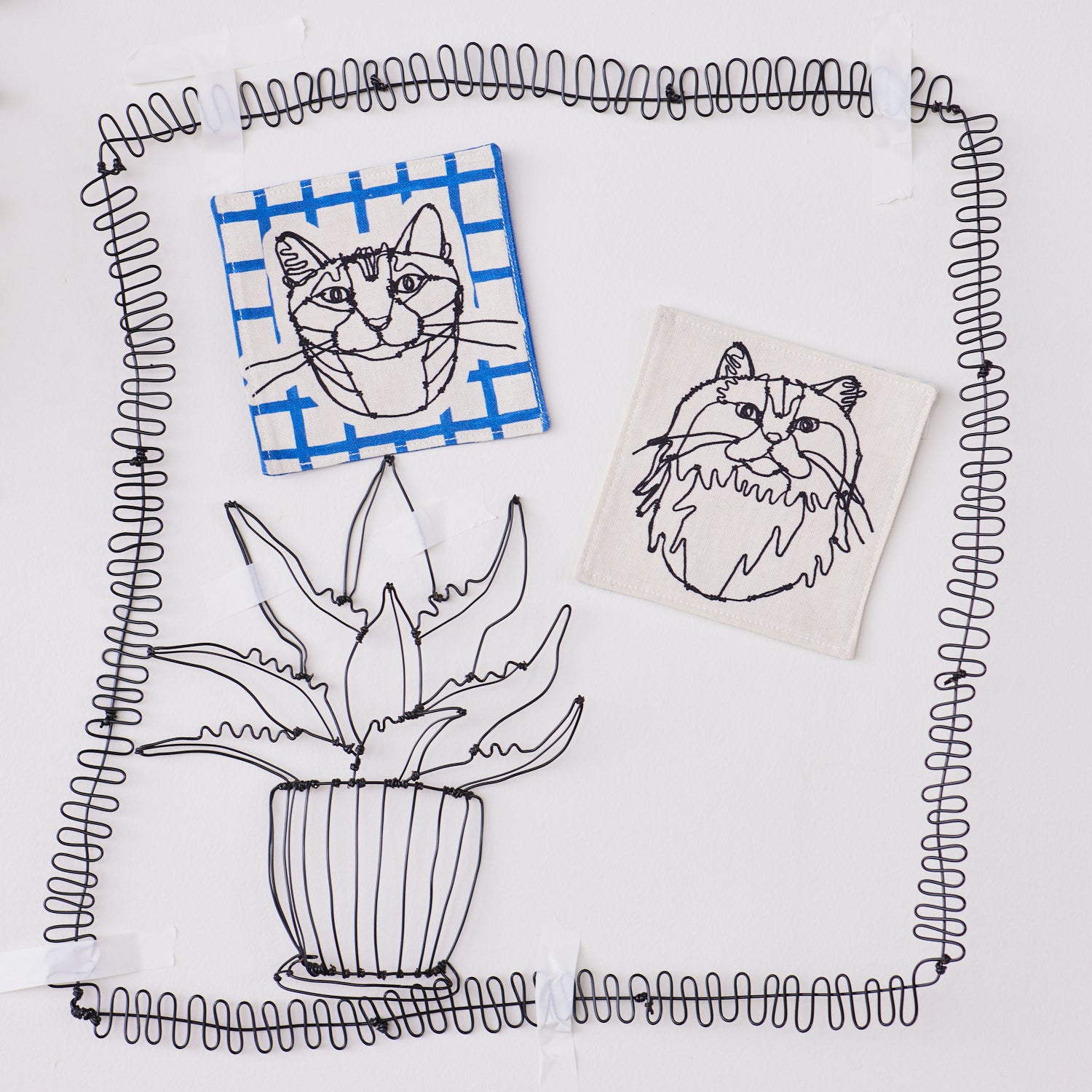 ＋HAyU fabric ～HAyU CAT～パネル生地 綿麻キャンバス - cocca