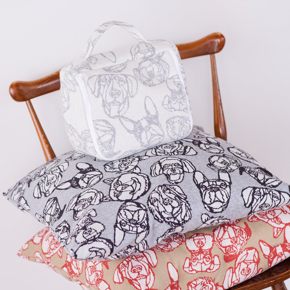 【予約販売】＋HAyU fabric ～DOG～ 綿100％ニットジャガード EGX-7715-2A