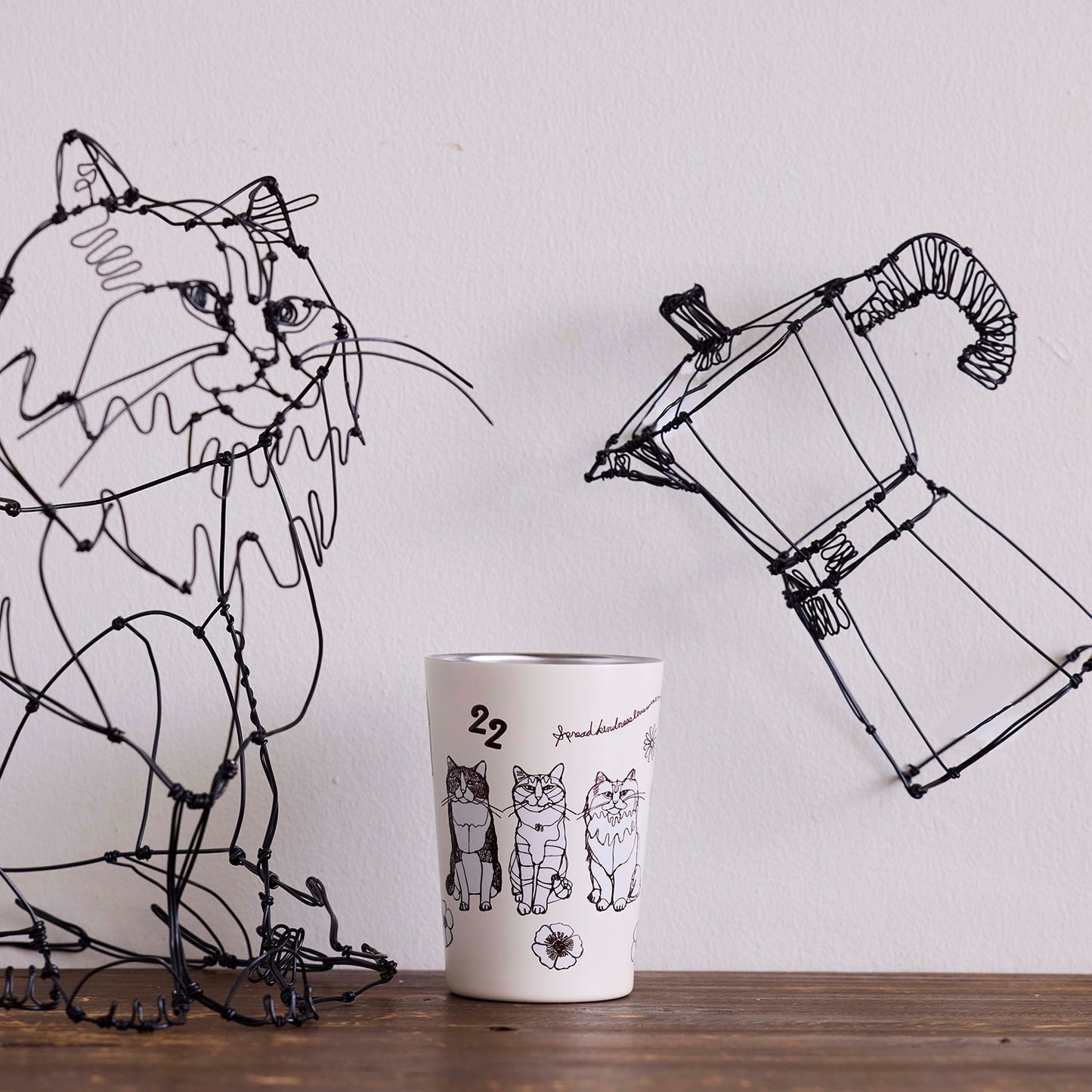 【＋HAyU】2WAYタンブラー 450ml ～キャットトリオ～ - cocca