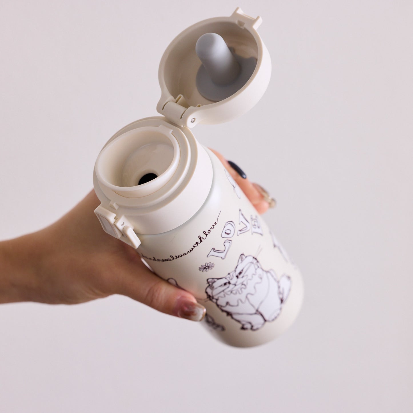 【＋HAyU】ワンプッシュボトル 350ml ～キャットトリオ～ - cocca