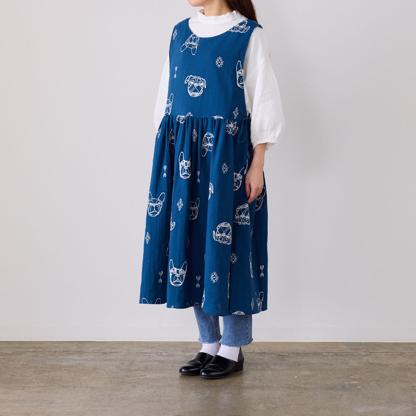 【予約販売】＋HAyU fabric  ～dogs～ ダブルガーゼ刺繍