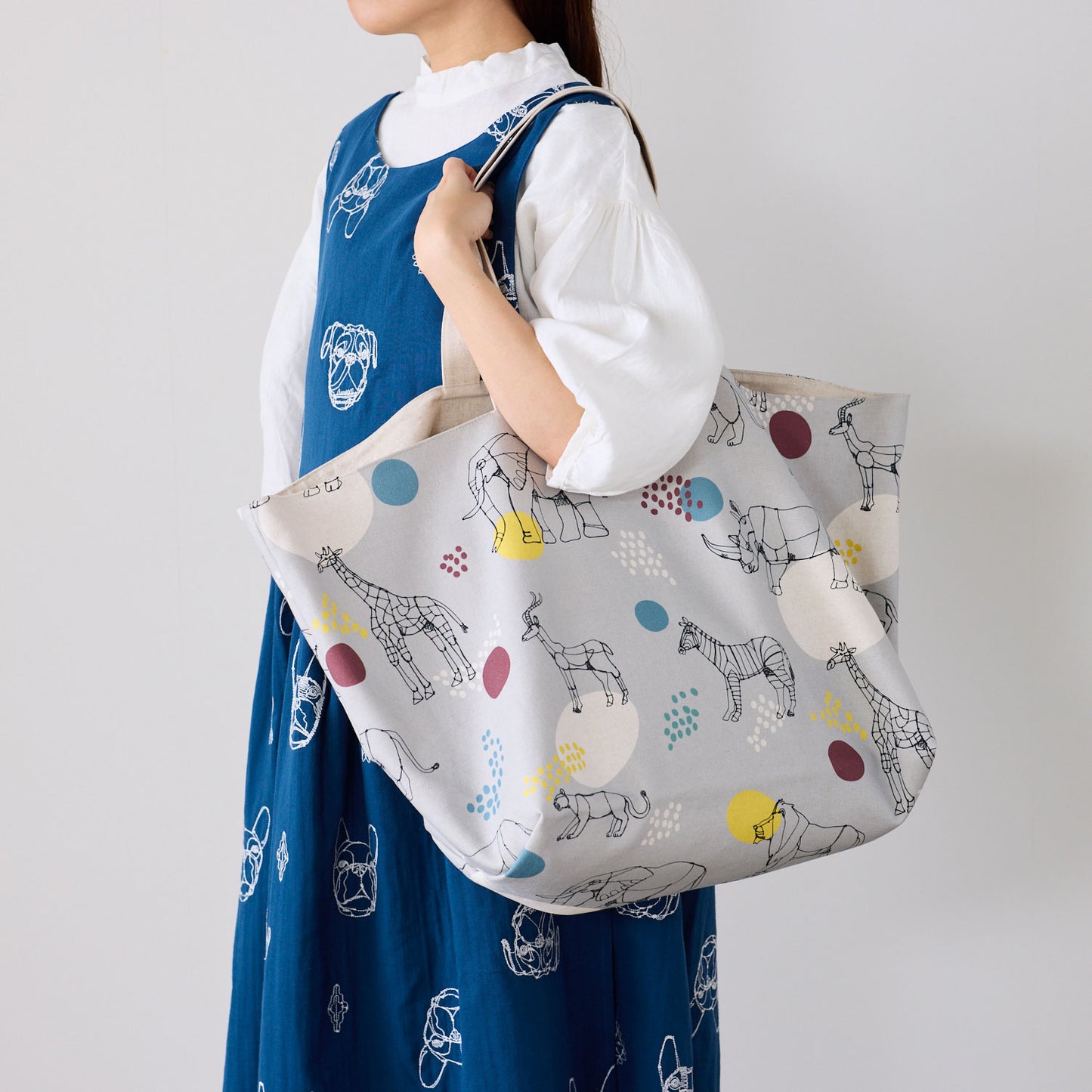 【予約販売】＋HAyU fabric  ～African animals～ 綿麻キャンバス