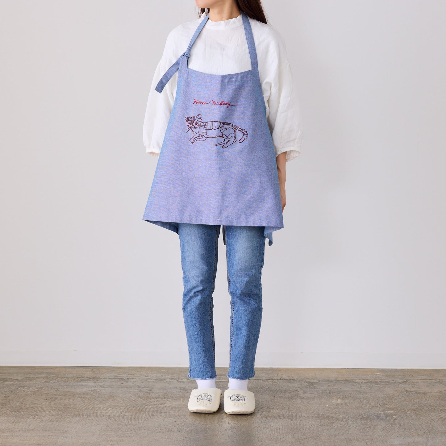 【＋HAyU】-kitchen fabrics- ショートエプロン - cocca
