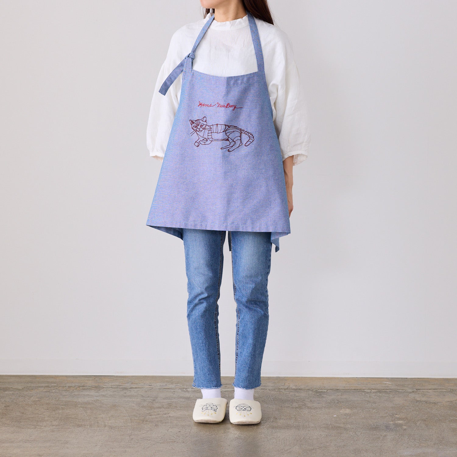 【＋HAyU】-kitchen fabrics- ショートエプロン - cocca