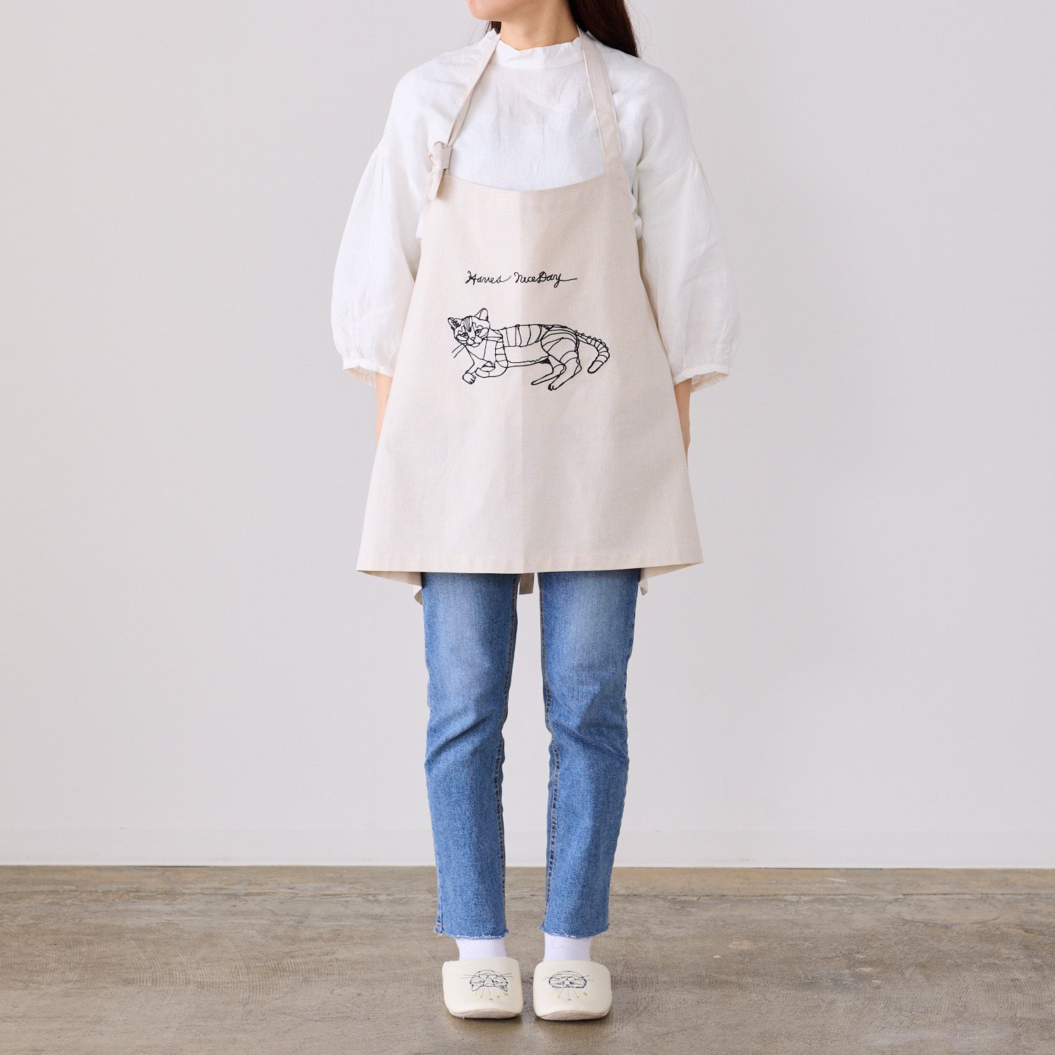 【＋HAyU】-kitchen fabrics- ショートエプロン - cocca