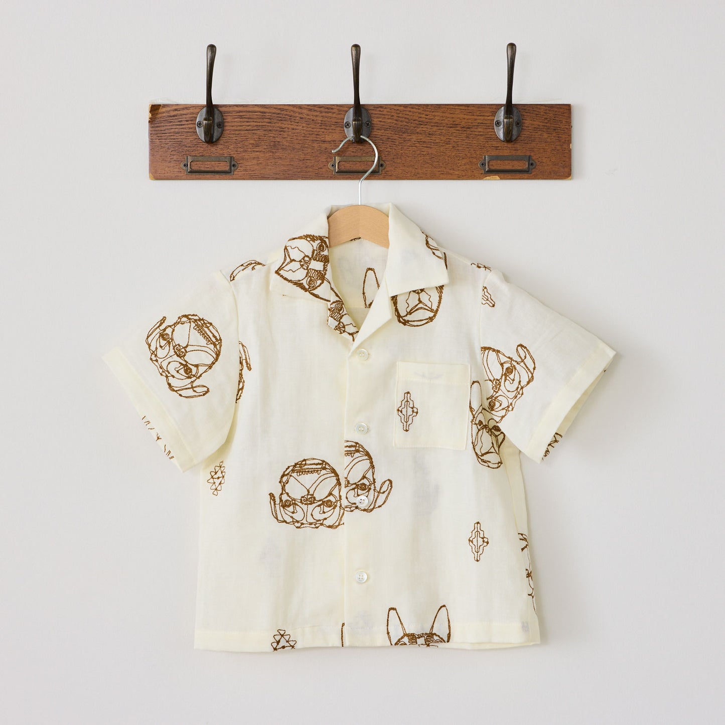 【予約販売】＋HAyU fabric  ～dogs～ ダブルガーゼ刺繍