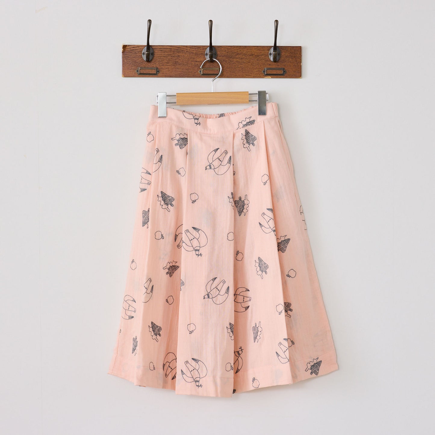 【予約販売】＋HAyU fabric  ～doves～ ダブルガーゼ刺繍