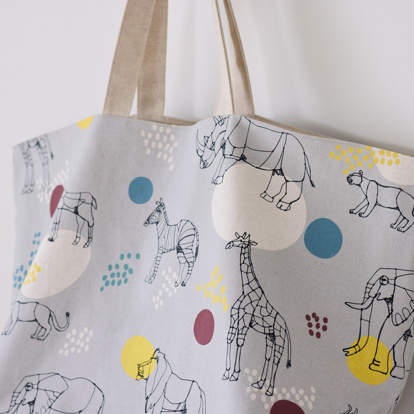 【予約販売】＋HAyU fabric  ～African animals～ 綿麻キャンバス