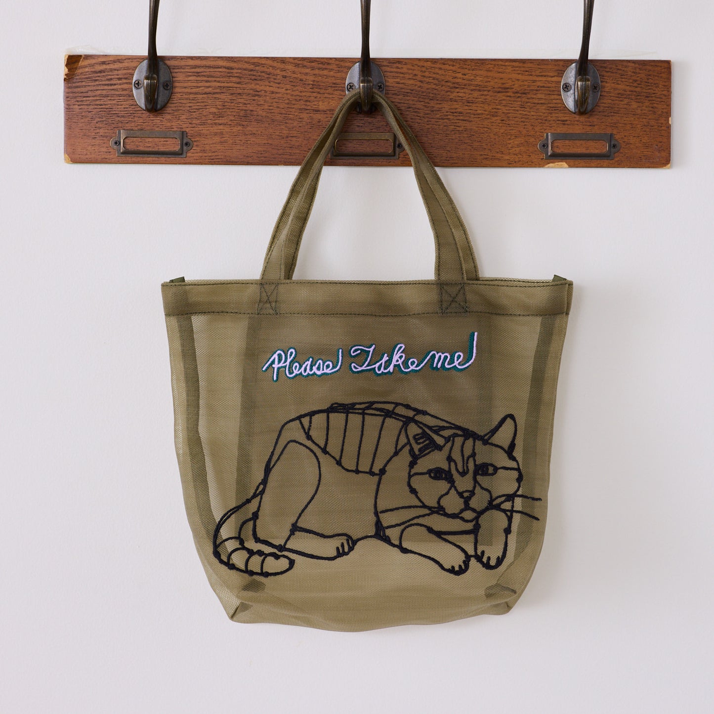 【＋HAyU】刺繍メッシュミニトートバッグ - cocca