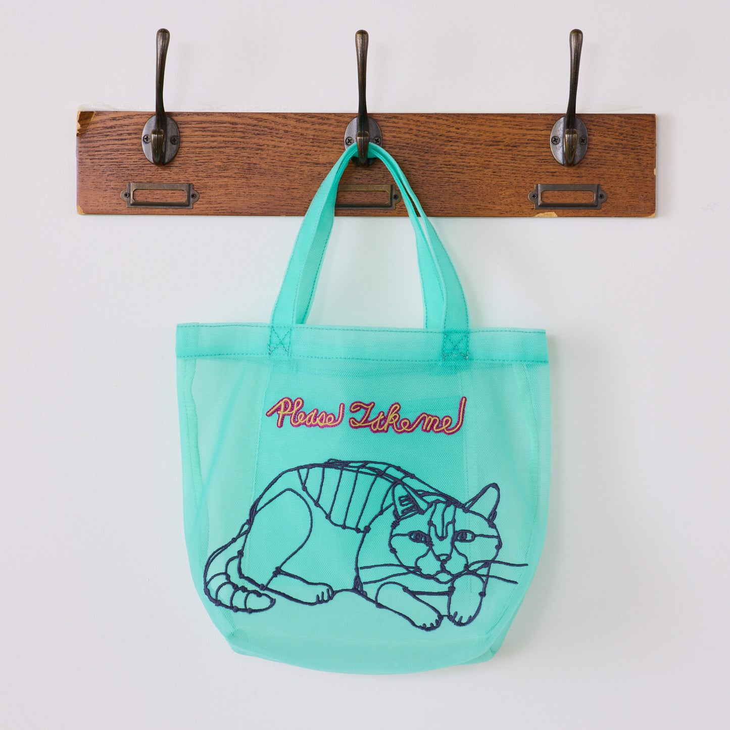 【＋HAyU】刺繍メッシュミニトートバッグ - cocca