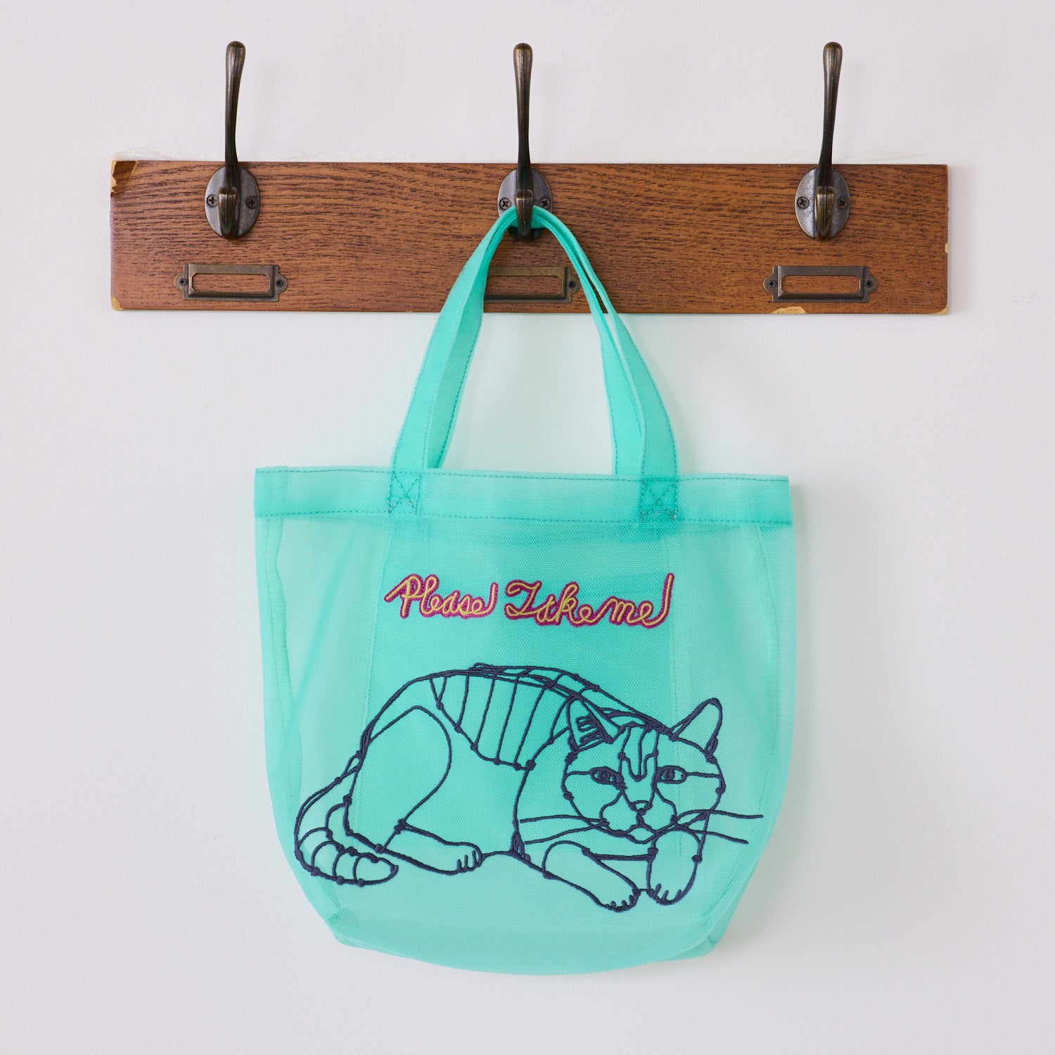 【＋HAyU】刺繍メッシュミニトートバッグ - cocca