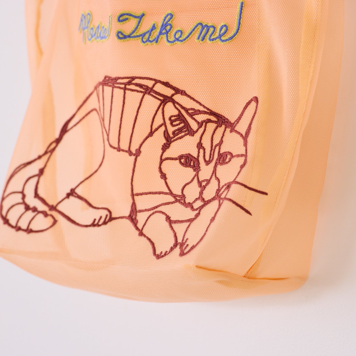 【＋HAyU】刺繍メッシュミニトートバッグ - cocca