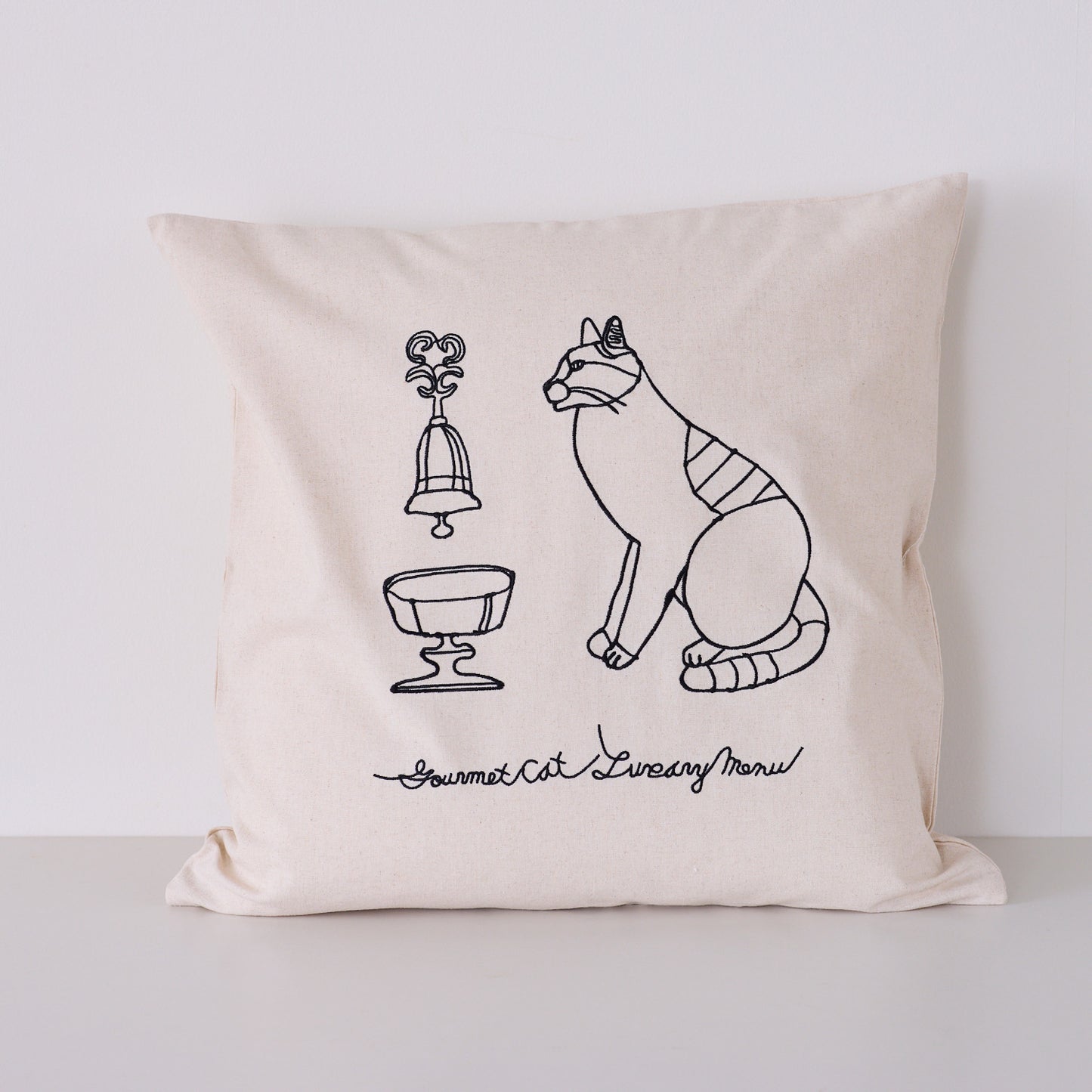 【＋HAyU】- Cushion Cover - クッションカバー ～グルメネコ～ - cocca