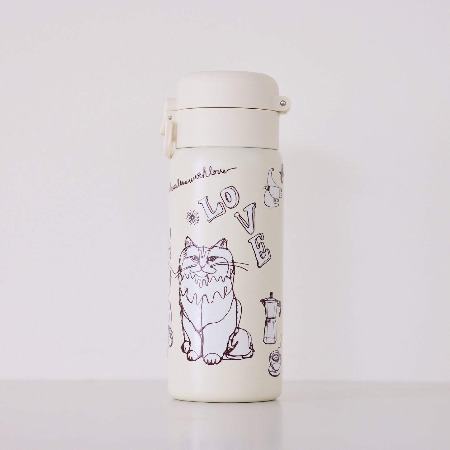 【＋HAyU】ワンプッシュボトル 350ml ～キャットトリオ～ - cocca